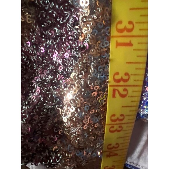 Selfie Leslie Take Note Cami Strap Criss-Cross Back Mini Dress Sequin - Picture 5 of 9